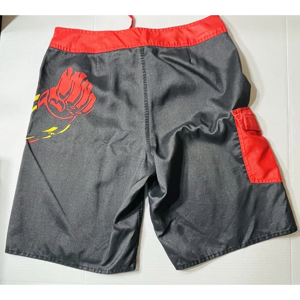 Marvel Iron Man Boardshorts Men's 34 Comic Books Fantastic Four Cargo Pocket‎